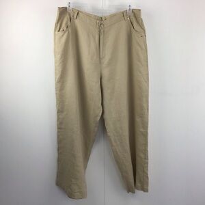 Bridgewater Studio 100% Linen wide leg pants. Size 24W.